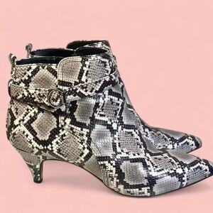 Snake Skin Leather Ankle Heels by Circus by Sam Eldelman, Size US 8.5